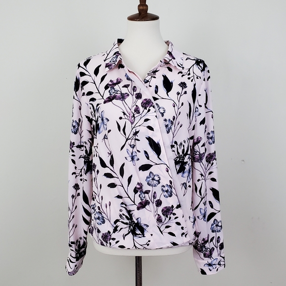 Ivanka Trump Tops - NWT Ivanka Trump Floral Wrap Front Blouse